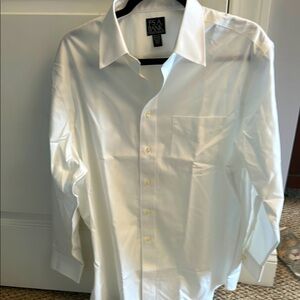 Jos. A. Bank White Dress Shirt Tailored Fit.  NWOT.  16.5 x 32